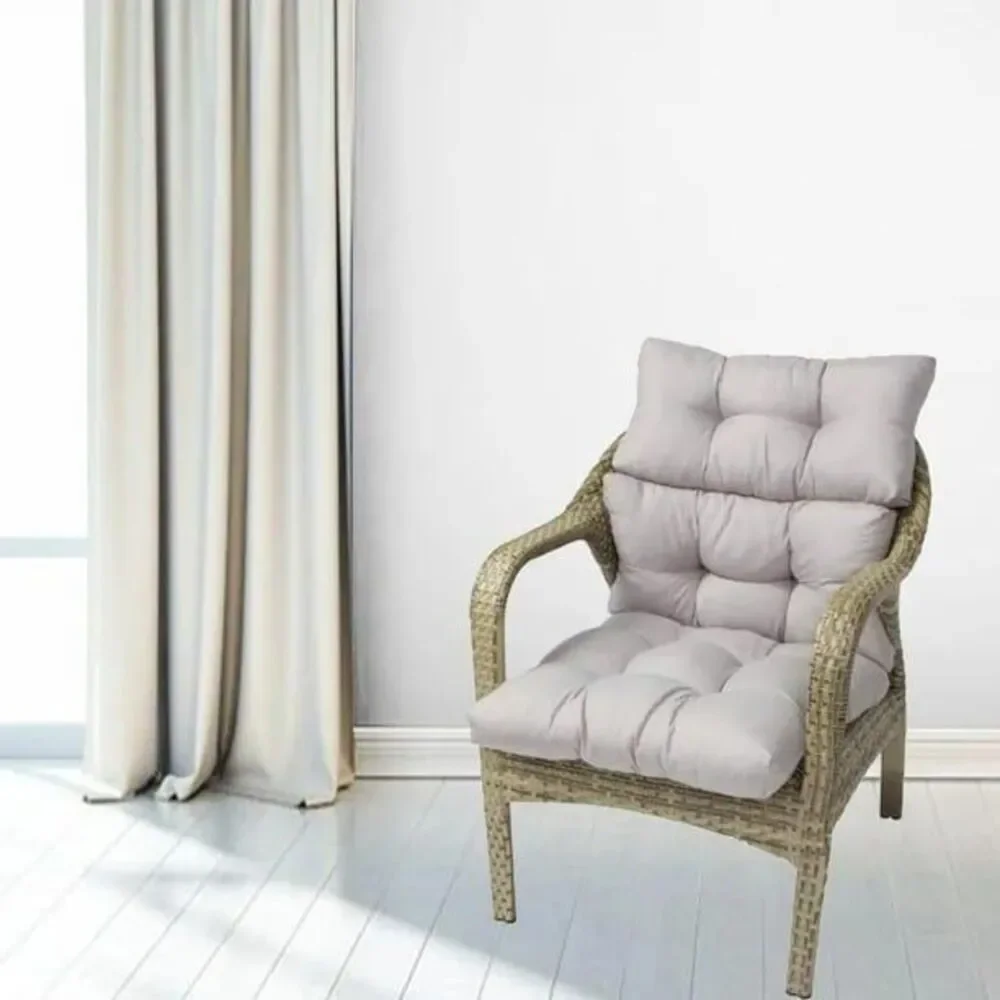 Tan Garden Tufted Seat Cushion Home Decor High Back Chair Recliner Cushion 45x22